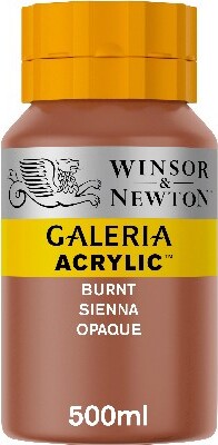 Winsor & Newton - Galeria Akrylmaling - Burnt Sienna Opaque 500 Ml
