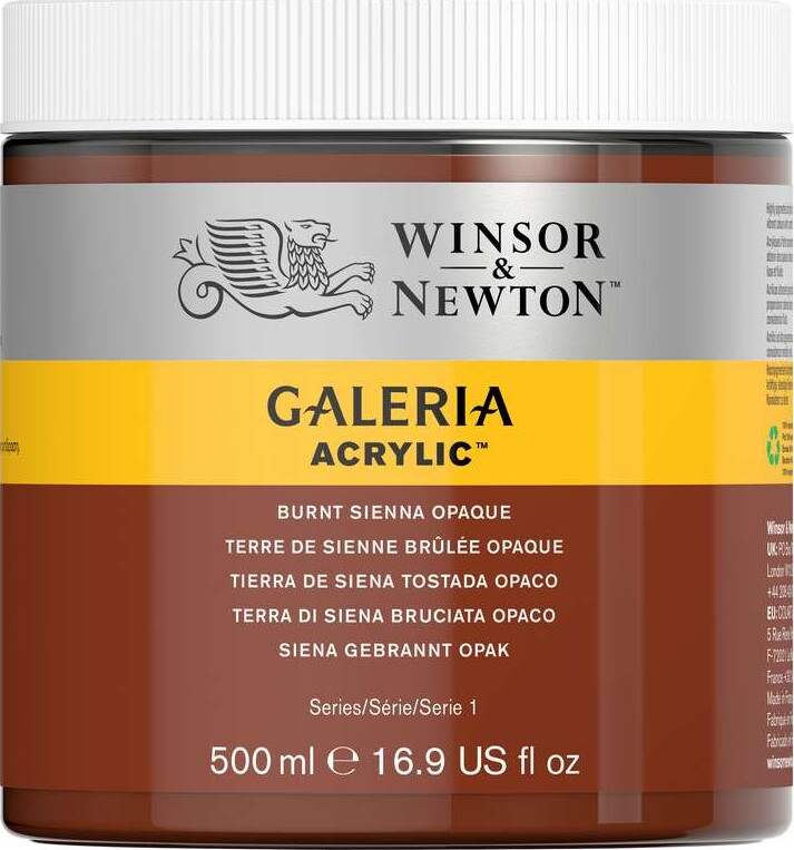 Winsor & Newton - Galeria Akrylmaling - Burnt Sienna Opaque 500 Ml