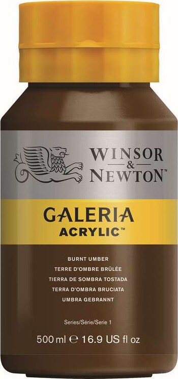 Winsor & Newton - Galeria Akrylmaling - Burnt Umber 500 Ml