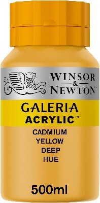 Winsor & Newton - Galeria Akrylmaling - Cadmium Yellow Deep 500 Ml