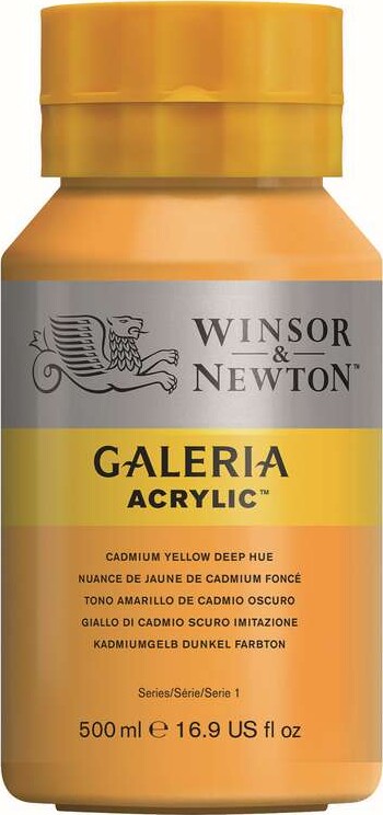 Winsor & Newton Galeria Cadmium Yellow Deep Hue Akrylfarve - 500 ml