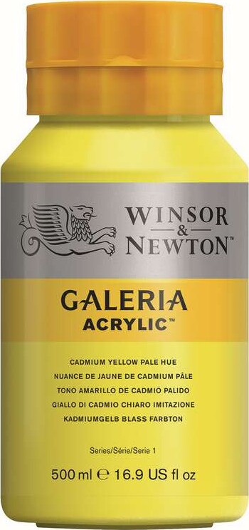 Winsor & Newton Galeria Cadmium Yellow Pale Hue Akrylfarve - 500 ml