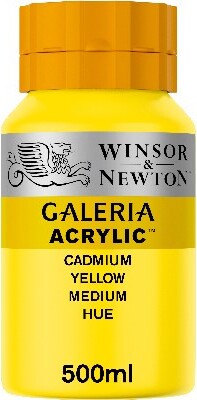 Winsor & Newton - Galeria Akrylmaling - Cadmium Yellow Medium 500 Ml