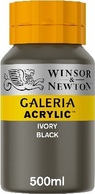 Winsor & Newton - Akrylmaling - Ivory Black 500 Ml