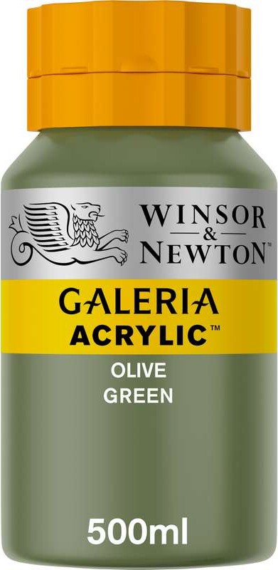 Winsor & Newton Galeria Olive Green Akrylfarve - 500 ml