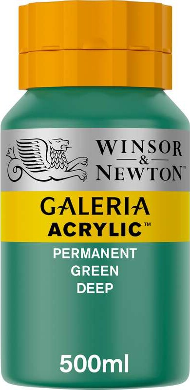 Winsor & Newton Galeria Permanent Green Deep Akrylfarve - 500 ml
