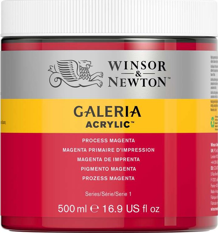 Winsor & Newton Galeria Process Magenta Akrylfarve - 500 ml