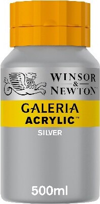 Billede af Winsor & Newton - Akrylmaling - Sølv 500 Ml