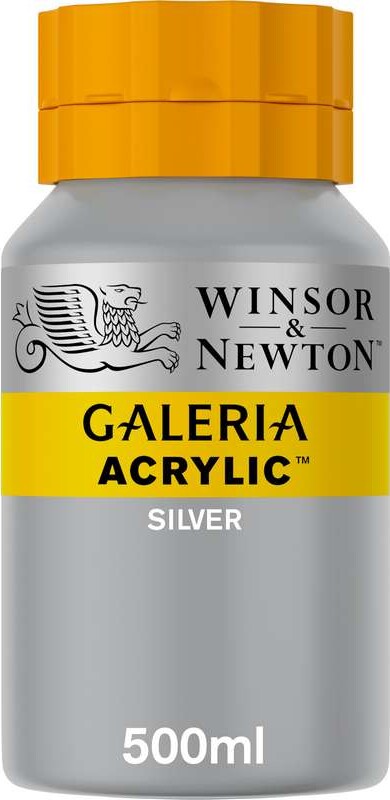 Winsor & Newton - Akrylmaling - Sølv 500 Ml
