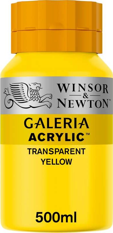 Winsor & Newton - Akrylmaling - Transparent Gul 500 Ml