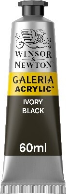 Billede af Galeria Acrylic 60ml Ivory Black 331 - 2120331 - Winsor & Newton