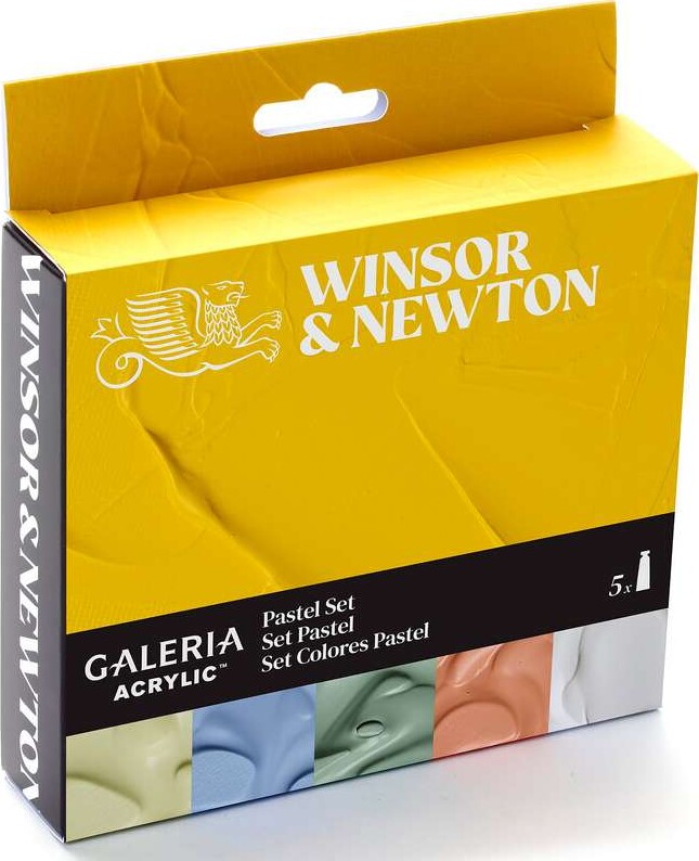 Winsor & Newton Galeria Akrylmalingsæt - 5x60ml - Pastelfarver