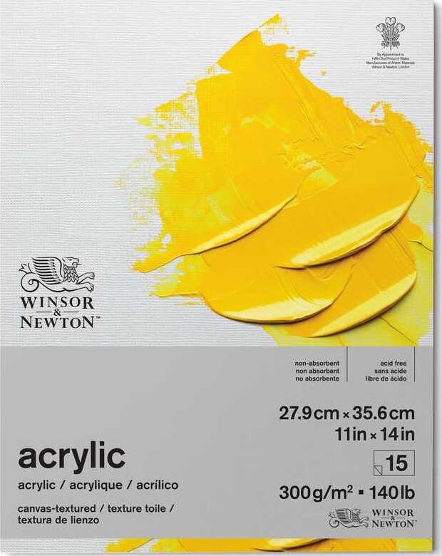 Winsor & Newton - Akrylpapir - 27x35 Cm - 15 Ark