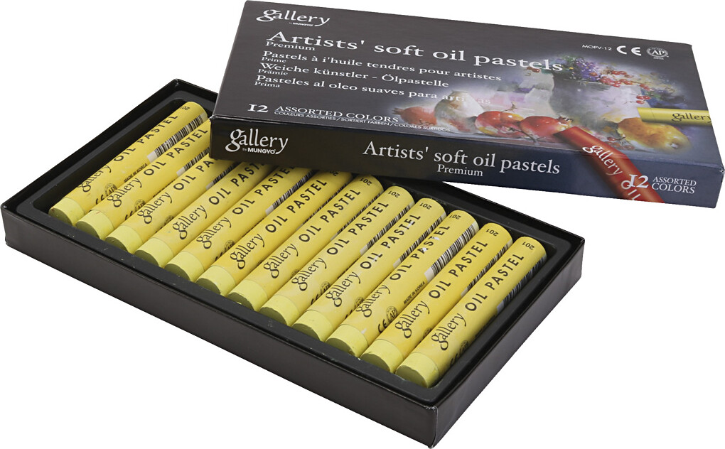 Gallery - Artists Soft Oil Pastels - Oliekridt - Citrongul - 12 Stk.