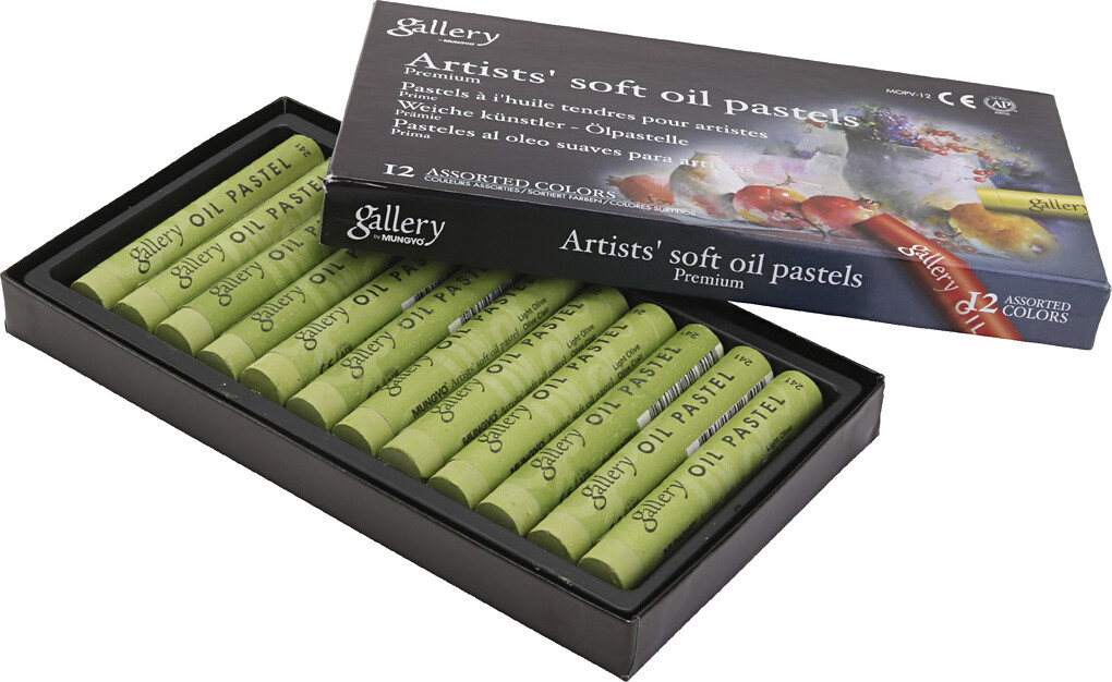 Gallery - Artists Soft Oil Pastels - Oliekridt - Oliven - 12 Stk.