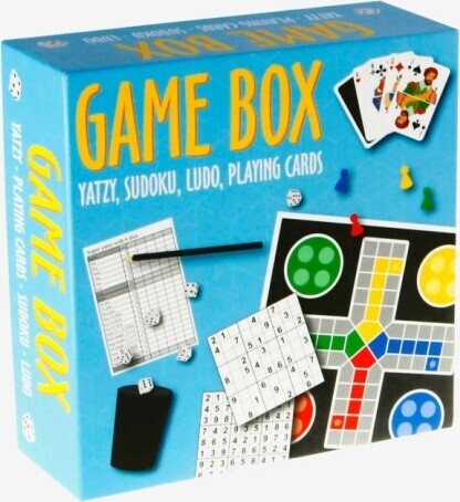 Barbo Toys - Game Box - 4-i-1 Ludo, Yatzy, Sudoku Og Spillekort