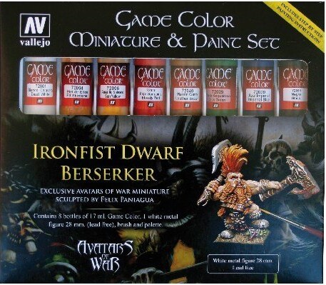 Vallejo - Game Color Maling Sæt - Ironfist Dwarf Beserker - 8x17 Ml