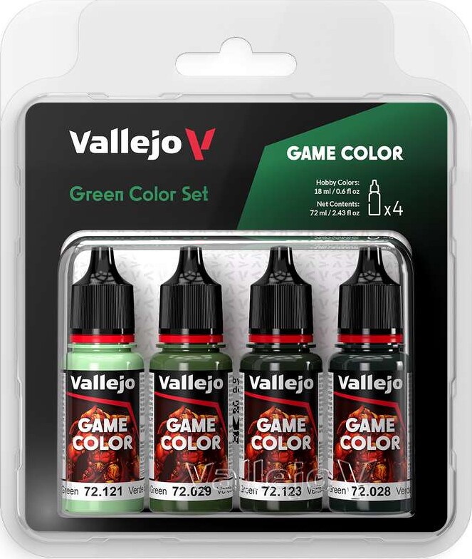 Se Vallejo - Game Color - Green Color Set - 4x18 Ml hos Gucca.dk