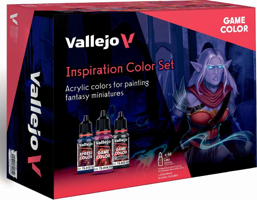 Vallejo - Game Color Maling Sæt - Inspiration - 48x18 Ml