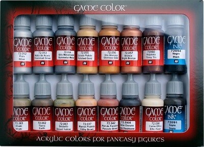 Vallejo - Game Color Maling Sæt - Leather And Metal - 16x17 Ml