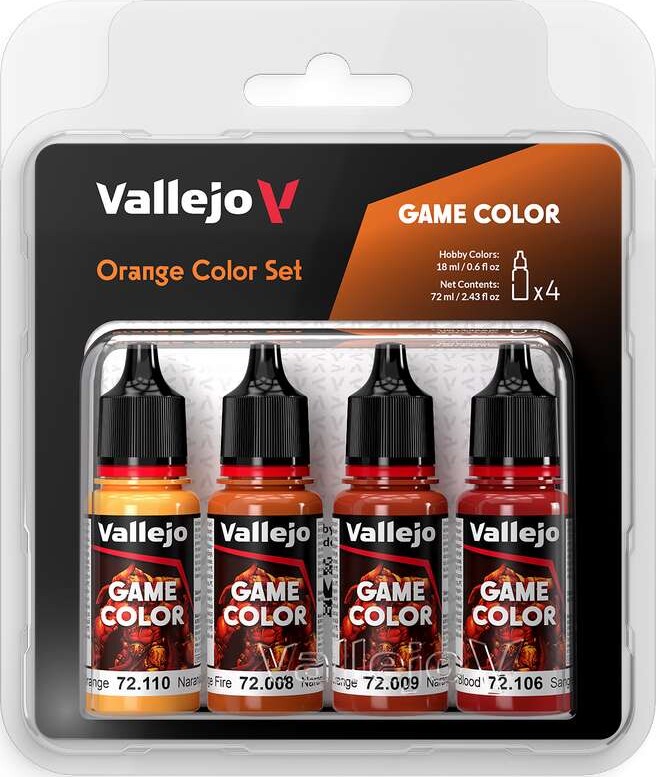 Se Vallejo - Game Color - Orange Color Set - 4x18 Ml hos Gucca.dk