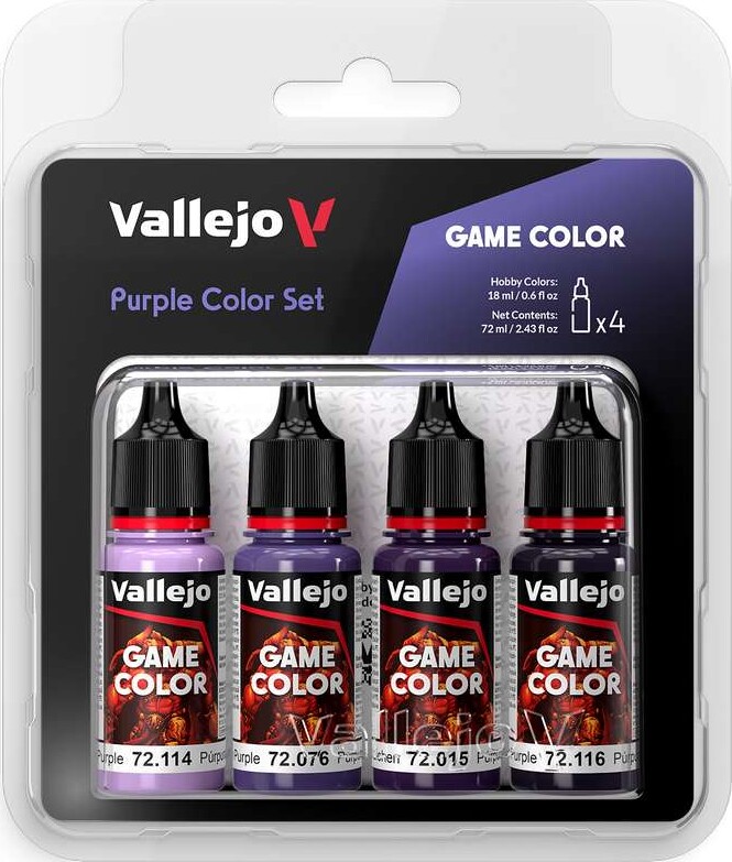 Se Vallejo - Game Color - Purple Color Set - 4x18 Ml hos Gucca.dk