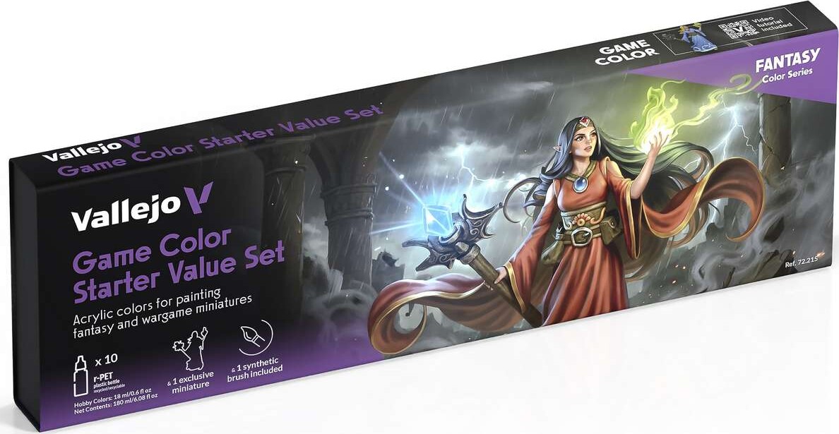 Vallejo Maling - Game Color: Starter Value Set 10 Colors - 18ml