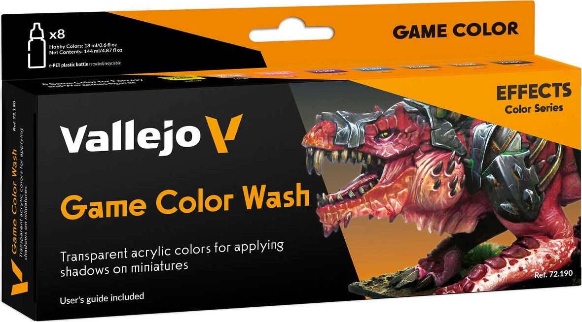 Vallejo - Game Color Wash Maling Sæt - 8x18 Ml