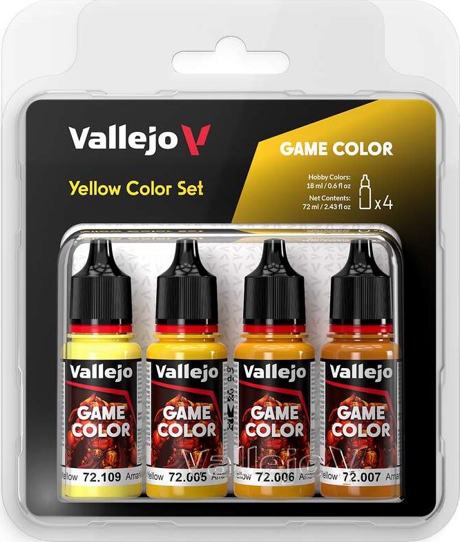 Se Vallejo - Game Color - Yellow Color Set - 4x18 Ml hos Gucca.dk