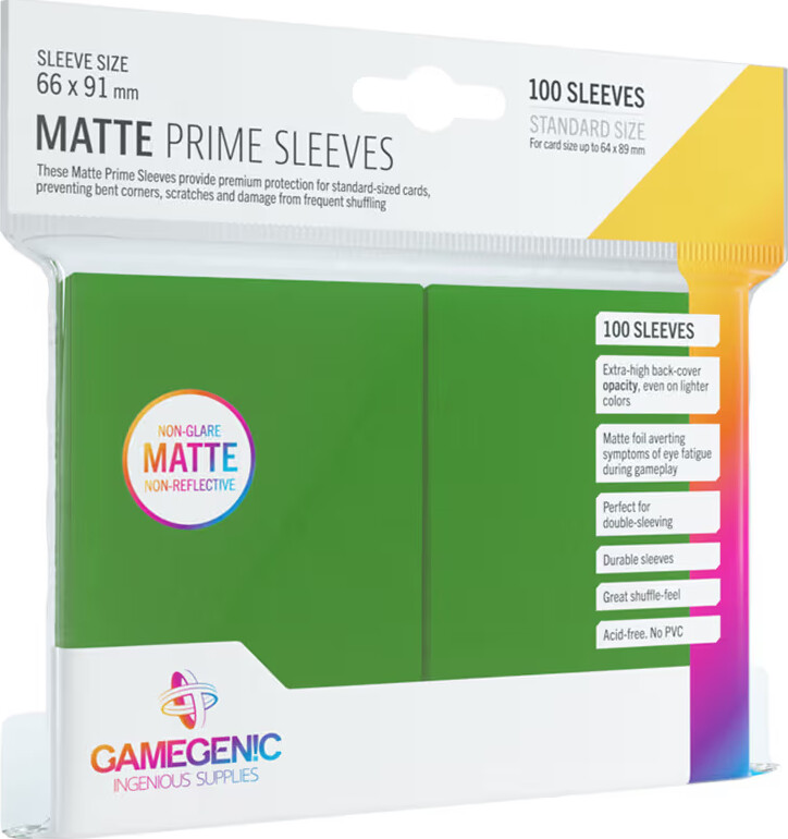Gamegenic - Matte Prime Sleeves Green (ggs10031ml)