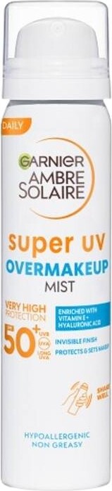 Garnier -ambre Solaire -super Uv Over Makeup Mist - Spf 50+ - 75 Ml
