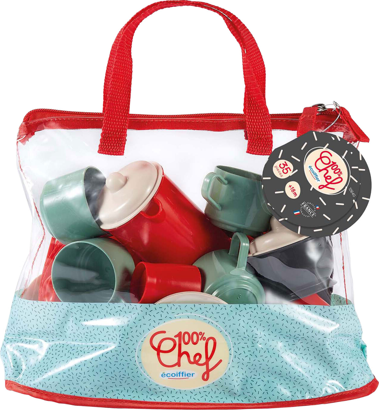 Ecoiffier - 12640 - Spisesæt Legetøj - 100% Chef - 35 Dele