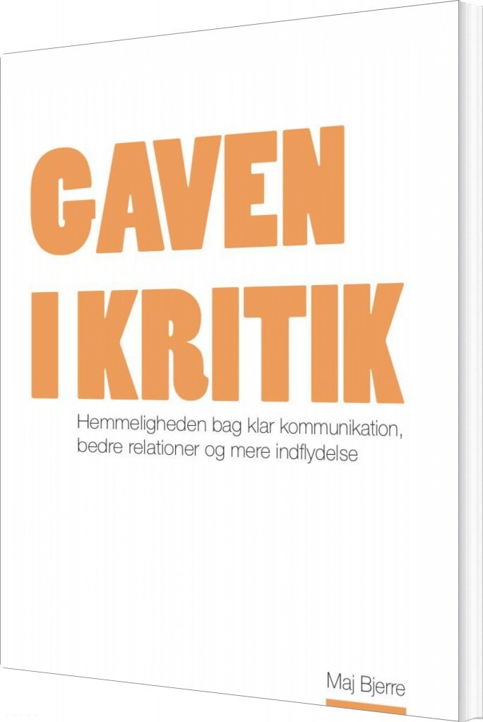 Billede af Gaven I Kritik - Maj Bjerre - Bog