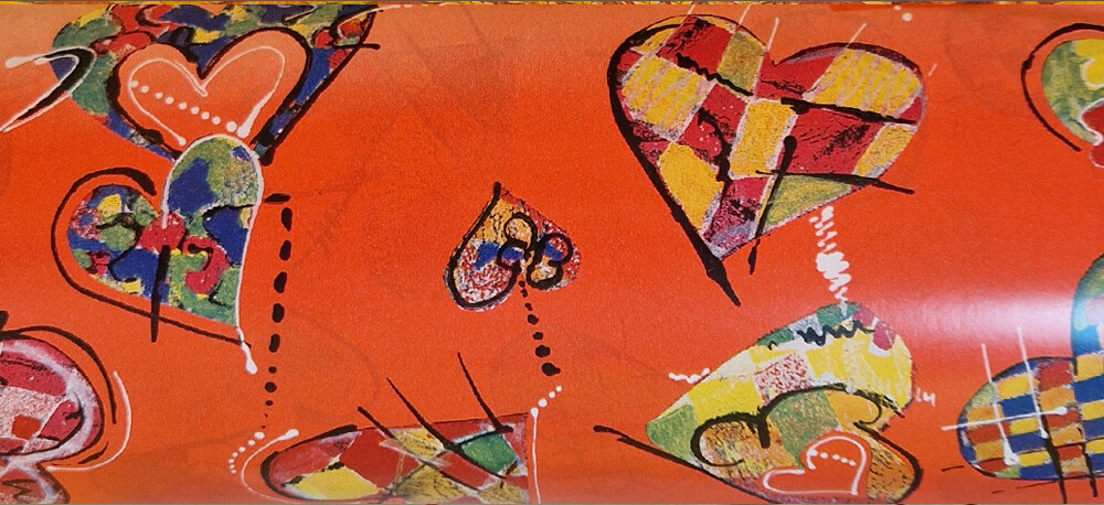 Julegavepapir - Stor Rulle 200 M X 30 Cm - Hjerter - Heartly