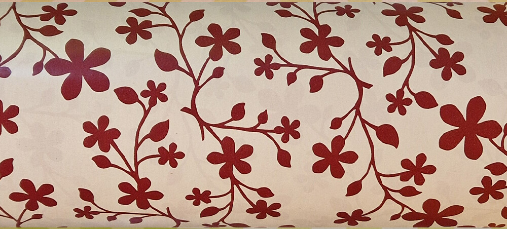 Gavepapir - Stor Rulle 200 M X 35 Cm - Blomsterranke