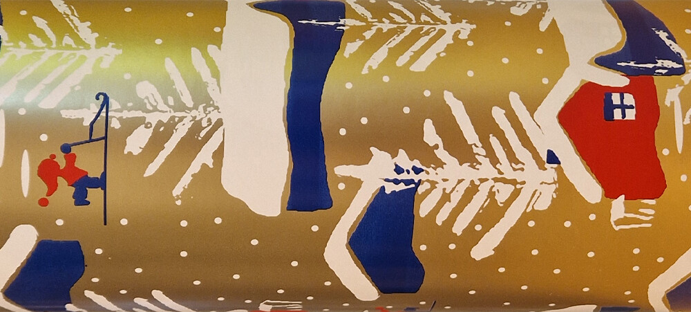 Gavepapir - Stor Rulle 200 M X 35 Cm - Huse Guld