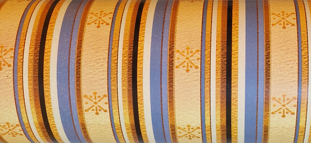 Julegavepapir - Stor Rulle 200 M X 40 Cm - Snefnug Guld