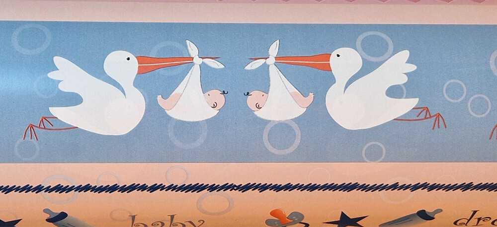 Gavepapir - Stor Rulle 200 M X 55 Cm - Barnedåb