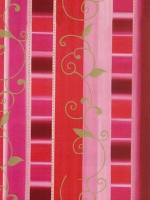 Gavepapir Moderne Striber 200 M/rl ø15xh55cm Lwc 90g Rød