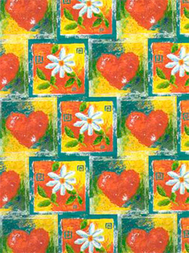 Gavepapir 80 Cm X 30 M - Blomst