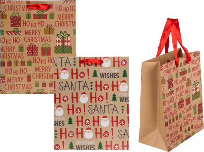 Julegavepose - Ho Ho Ho - 32x26x10 Cm - Out Of The Blue