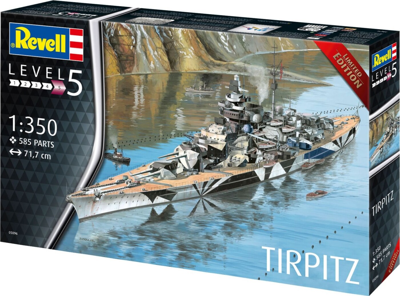 Revell - German Battleship Wwii Tirpitz - Level 5 - 1:350 - 05096