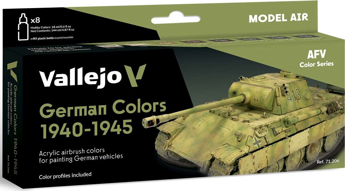 Vallejo - German Colors 1940-1945 Acrylic 6x17ml - 71206