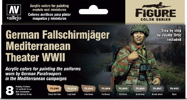 Vallejo - Model Color Maling Sæt - German Fallschirmjäger - 8x17 Ml