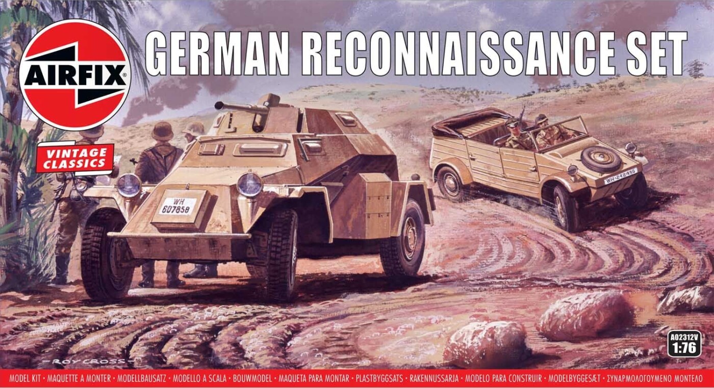 Airfix - German Reconnaissance Biler Byggesæt - 1:76 - A02312v