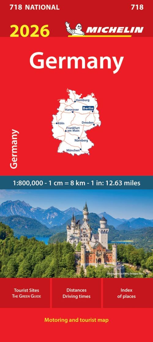 Michelin Kort - Germany 2026, National Map 718 - English book