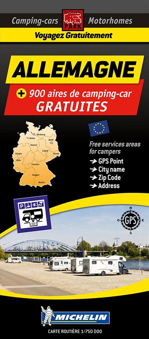 Billede af Germany - Allemagne: Autocamper Map - Aires Camping-cars - Diverse - English Book
