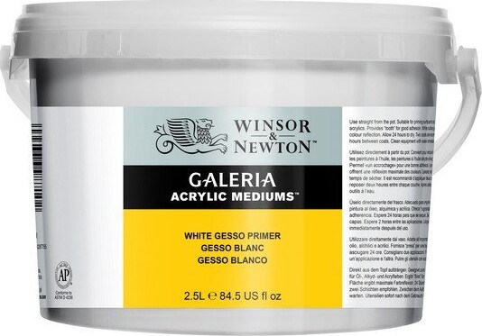 Se Winsor & Newton - Gesso Primer Akyrl Medium - Hvid 2,5 L hos Gucca.dk