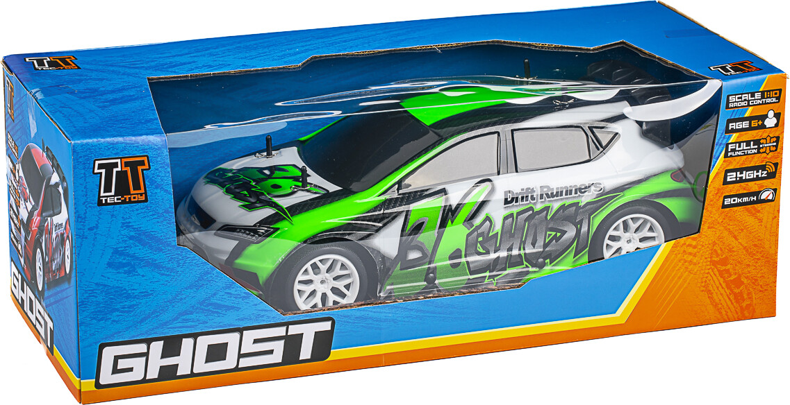 Ghost R/c 1:10 2,4ghz 7,2v 300mah, Ni-mh, Green - Tec-toy