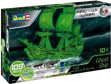 Billede af Revell - Ghost Ship - Skib Model Byggesæt - 1:150 - Easy Click - Glow In The Dark - 05435